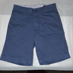 Cremieux Blue 30 Waist Men Shorts Flat Front Chino 9” Inseam Preppy seersucker